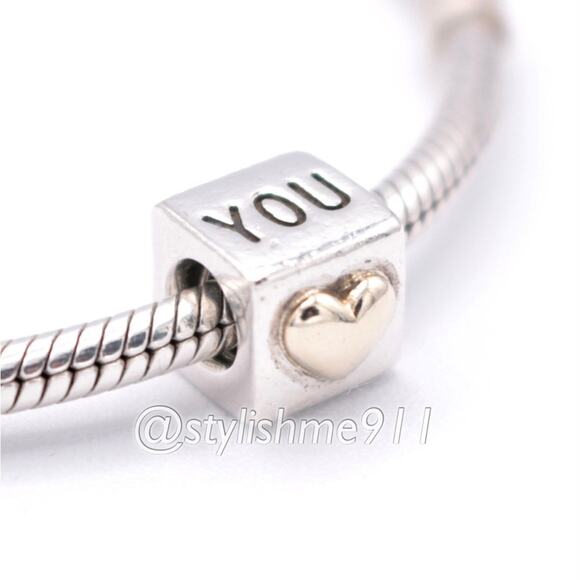 Authentic PANDORA I Love You Charm with 14K Gold - 790200 - Picture 3 of 10